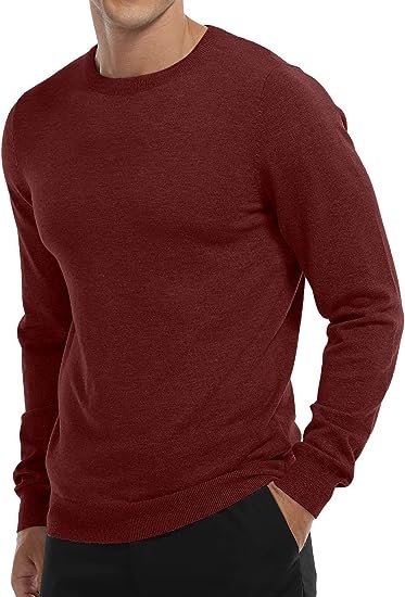 Men's Casual Slim Fit Basic Sweaters Long Sleeve Knitted Thermal Crew-Neck Pullover Sweater