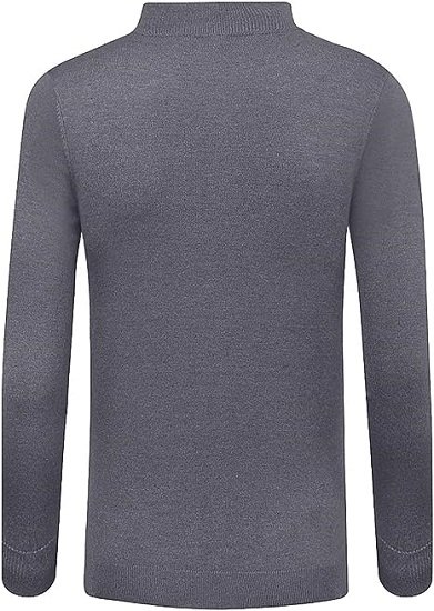 Men's Quarter Zip Up Long Sleeve Sweaters Slim Fit Neck Pullover Casual Polo Sweater